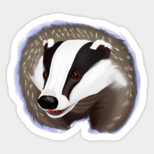 Cute Badger Drawing Sticker